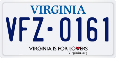 VA license plate VFZ0161