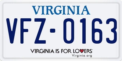 VA license plate VFZ0163