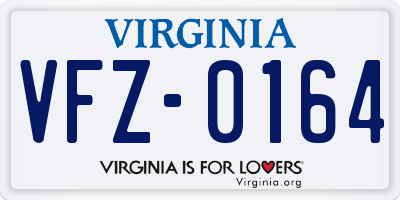 VA license plate VFZ0164
