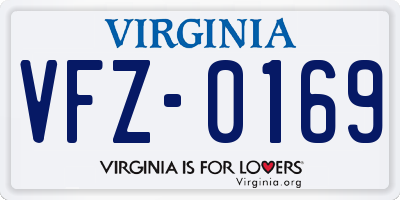 VA license plate VFZ0169