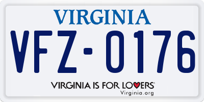 VA license plate VFZ0176