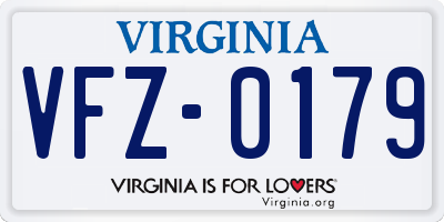 VA license plate VFZ0179