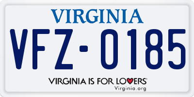 VA license plate VFZ0185
