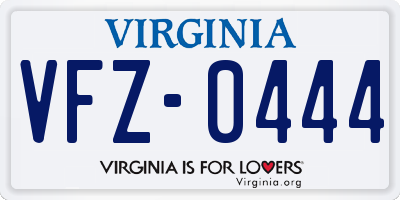 VA license plate VFZ0444