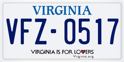 VA license plate VFZ0517