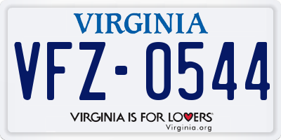 VA license plate VFZ0544