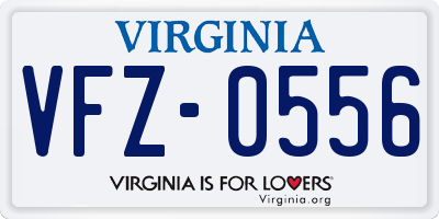 VA license plate VFZ0556