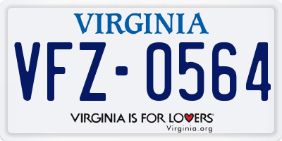 VA license plate VFZ0564
