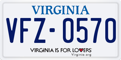 VA license plate VFZ0570