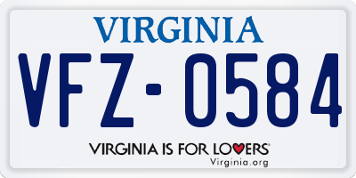 VA license plate VFZ0584