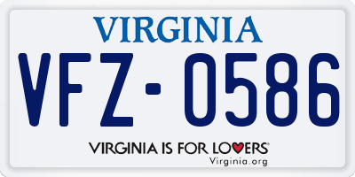VA license plate VFZ0586