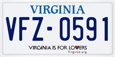 VA license plate VFZ0591