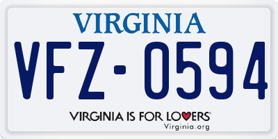 VA license plate VFZ0594