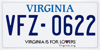 VA license plate VFZ0622