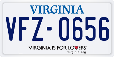 VA license plate VFZ0656