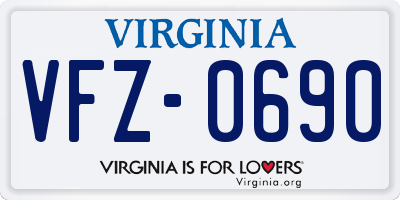 VA license plate VFZ0690