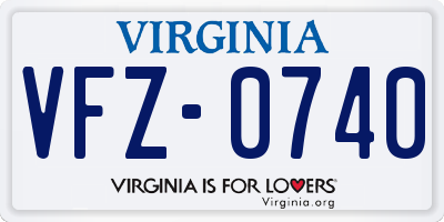 VA license plate VFZ0740