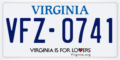 VA license plate VFZ0741