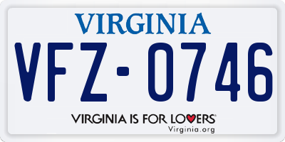 VA license plate VFZ0746