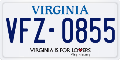 VA license plate VFZ0855
