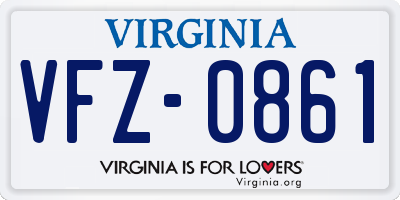 VA license plate VFZ0861