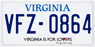 VA license plate VFZ0864