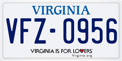 VA license plate VFZ0956
