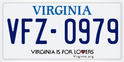 VA license plate VFZ0979