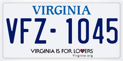 VA license plate VFZ1045
