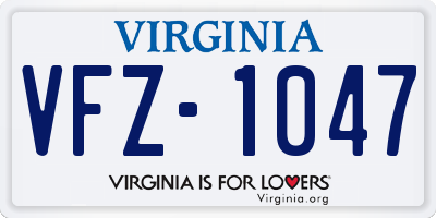 VA license plate VFZ1047