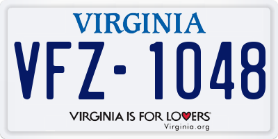 VA license plate VFZ1048