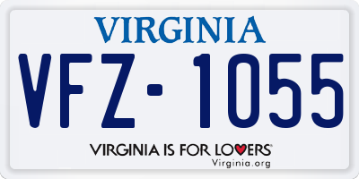 VA license plate VFZ1055