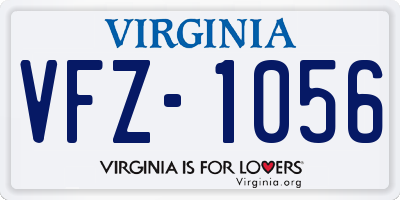 VA license plate VFZ1056