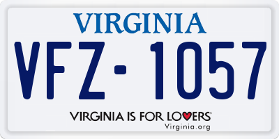 VA license plate VFZ1057