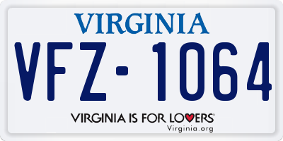 VA license plate VFZ1064