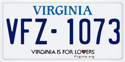 VA license plate VFZ1073