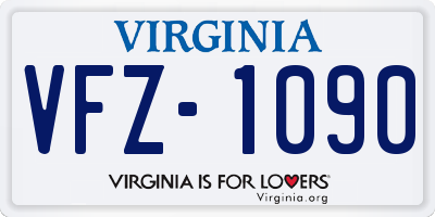 VA license plate VFZ1090