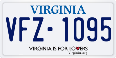 VA license plate VFZ1095