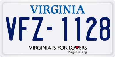 VA license plate VFZ1128