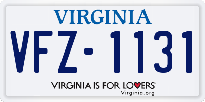 VA license plate VFZ1131