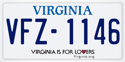 VA license plate VFZ1146