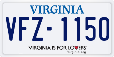 VA license plate VFZ1150