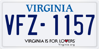 VA license plate VFZ1157
