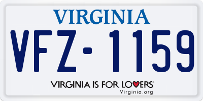 VA license plate VFZ1159