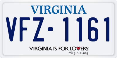 VA license plate VFZ1161