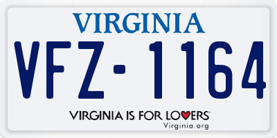 VA license plate VFZ1164