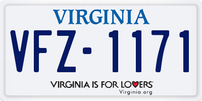 VA license plate VFZ1171