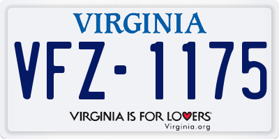 VA license plate VFZ1175