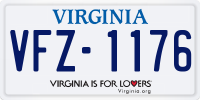 VA license plate VFZ1176