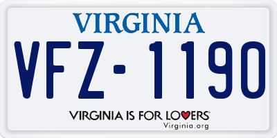 VA license plate VFZ1190